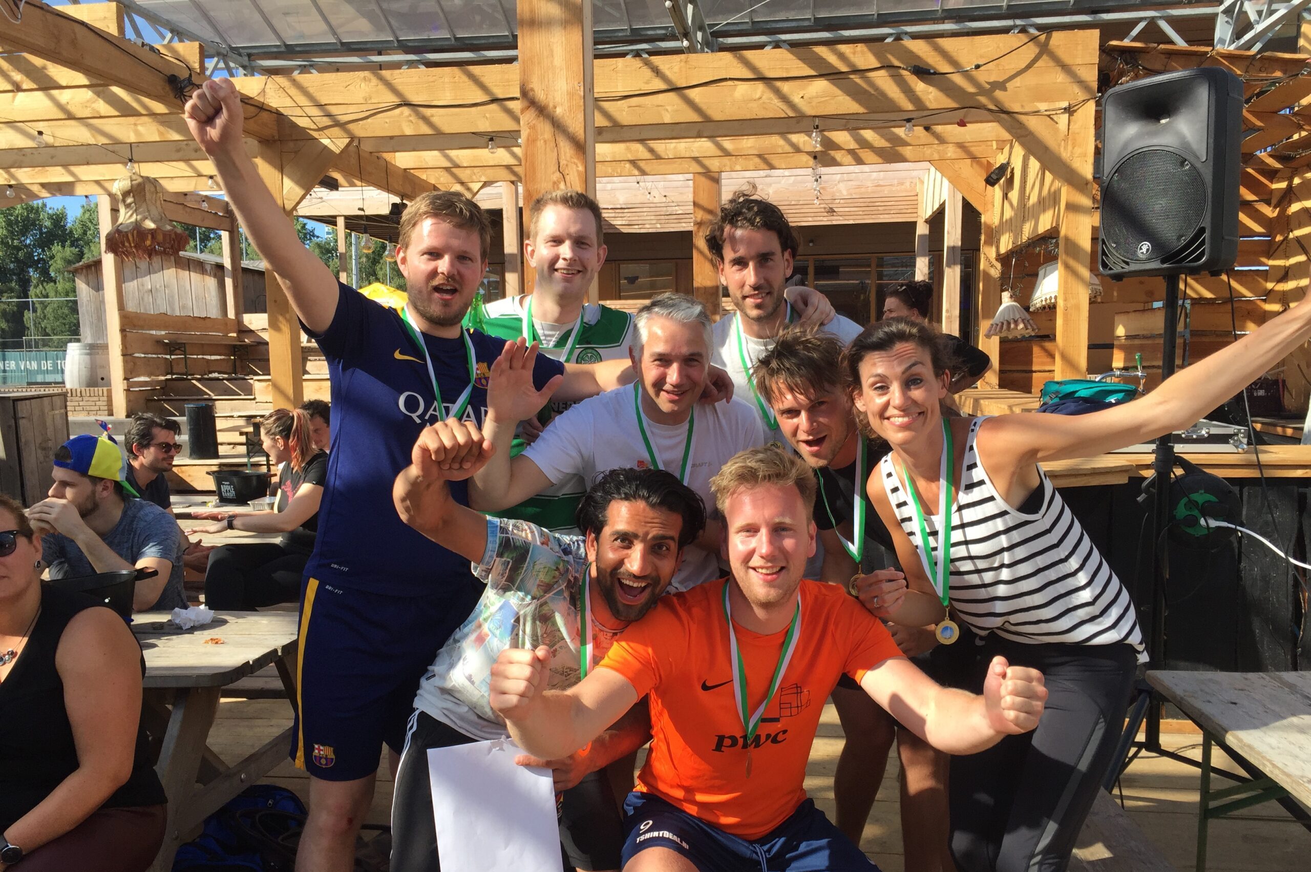 Winnend team sportdag